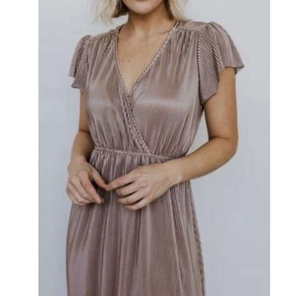 Baltic Born Athena Maxi Dress Size M Autumn Orchid Pleated Formal Wedding Guest